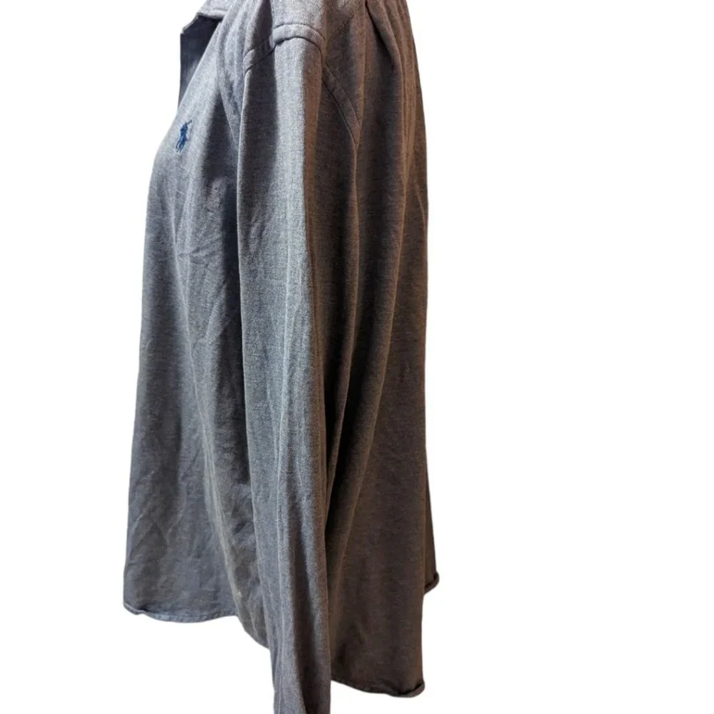 Men's Polo Ralph Lauren Jersey Knit Dress Shirt Blue Size: 2XL - Picture 4 of 5